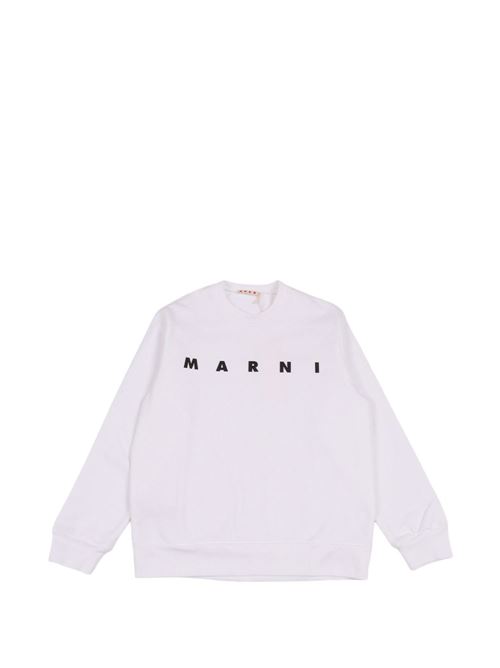 Felpa unisex bambino Marni Kids bianca con logo MARNI KID | M01612M00V00M100